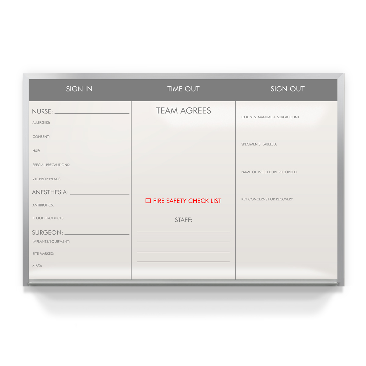 Surgical Command Center Board